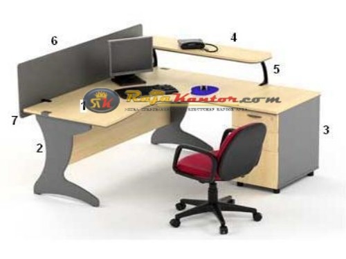 Set Meja Kantor Nine Series Oxford Workstation-1