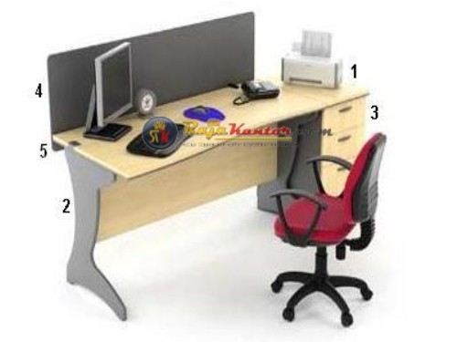 Set Meja Kantor Nine Series Oxford Workstation-3