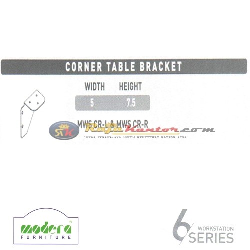 Modera 6 Workstation Corner Table Bracket