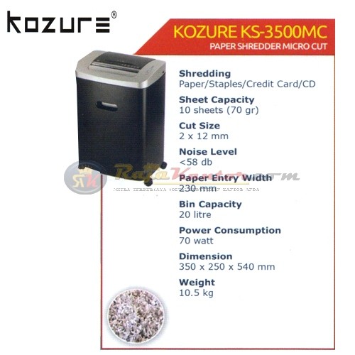 Mesin Penghancur Kertas Kozure KS - 3500MC