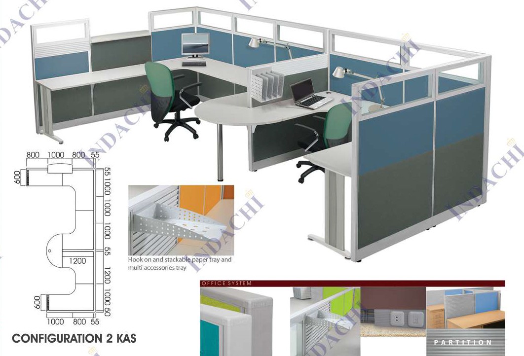 Partisi Kantor Indachi Configuration 2 KAS