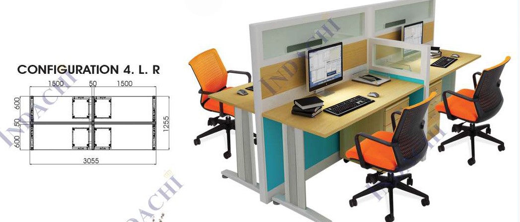 Partisi Kantor Indachi Configuration 4 LR