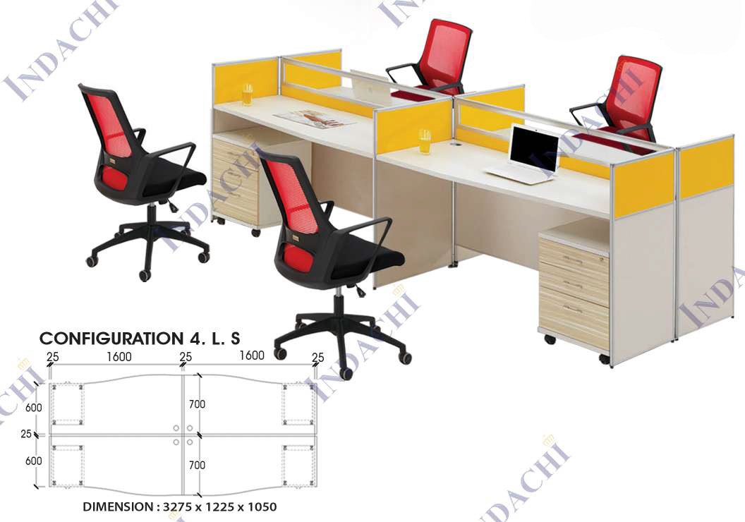Partisi Kantor Indachi Configuration 4 LS