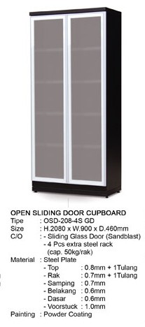 Lemari Arsip Besi Alba OSD-208-4S-GD