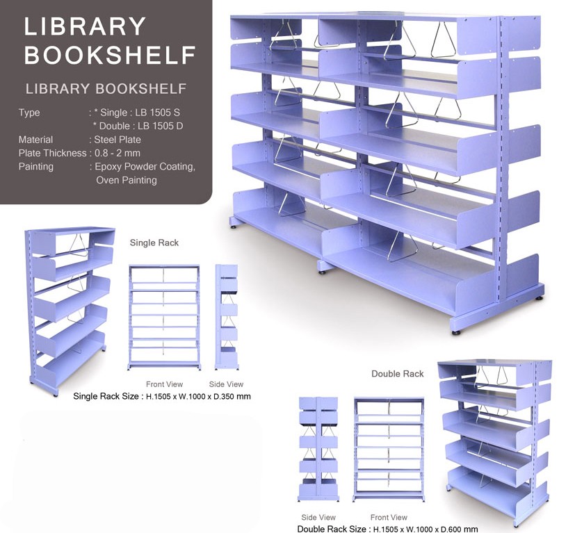 Rak Buku Besi Alba LB 1505 D