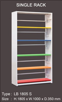 Rak Buku Besi Alba LB 1805 S