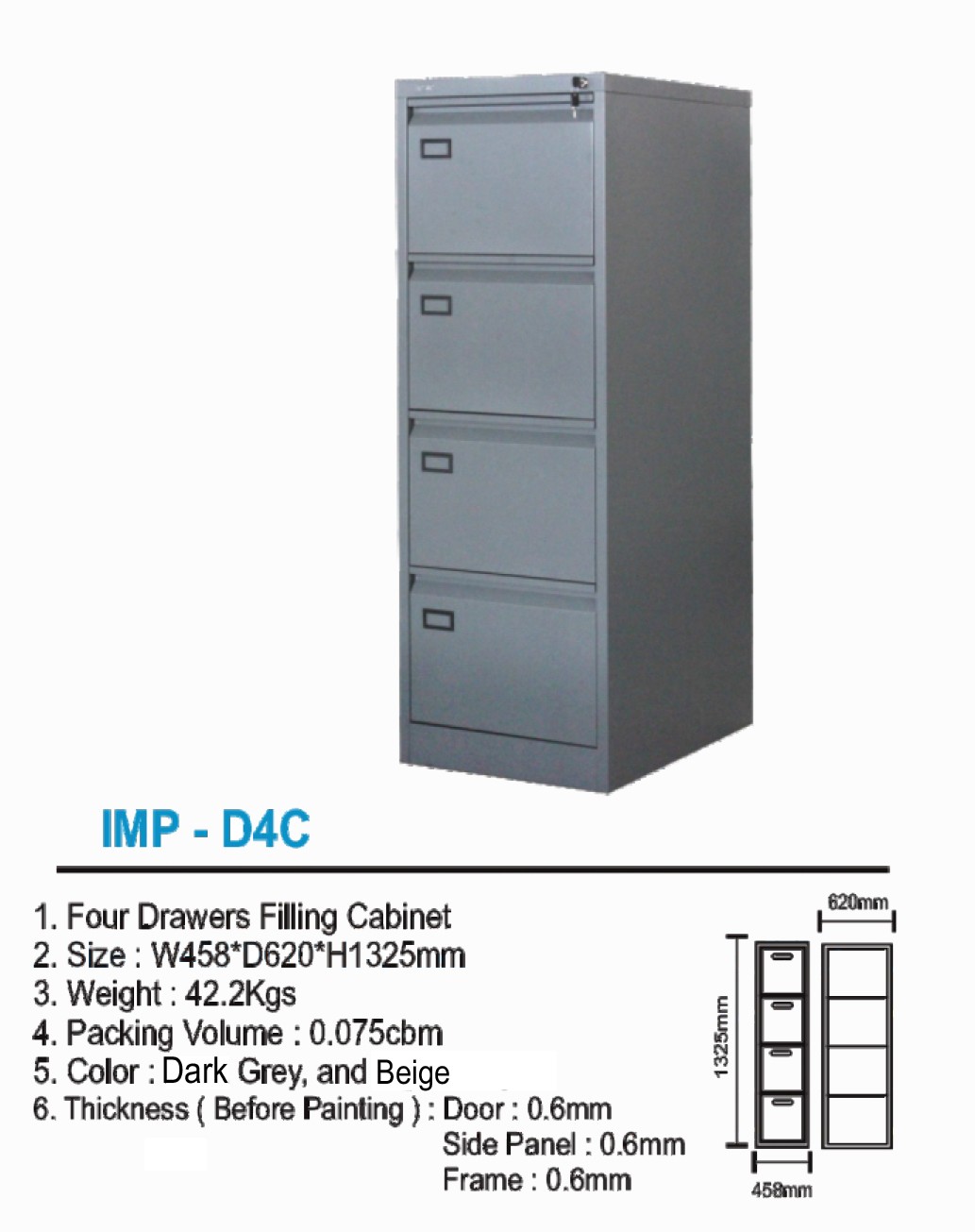 Filling Cabinet Importa IMP-D4C