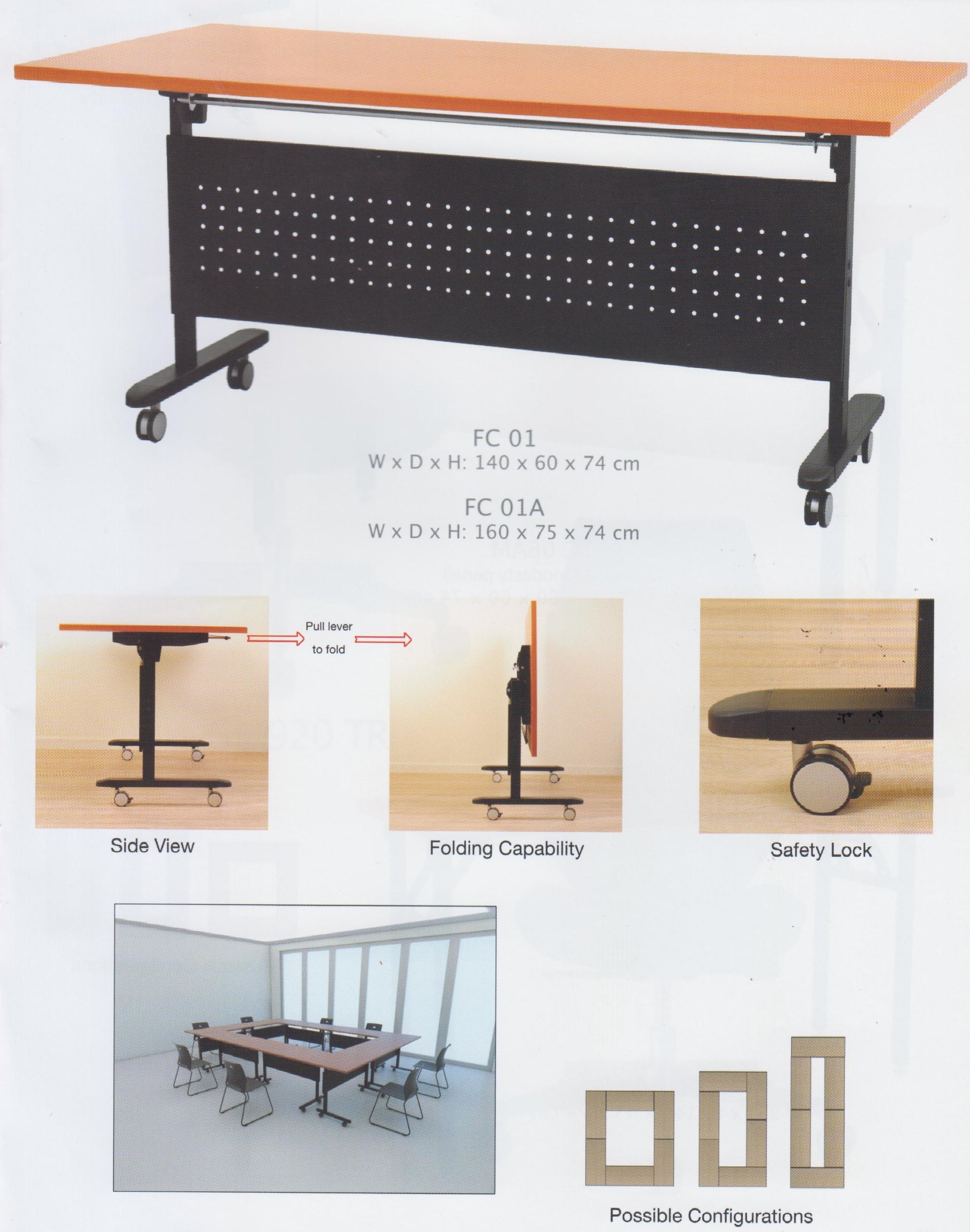 Meja Lipat Ergotec FC 01