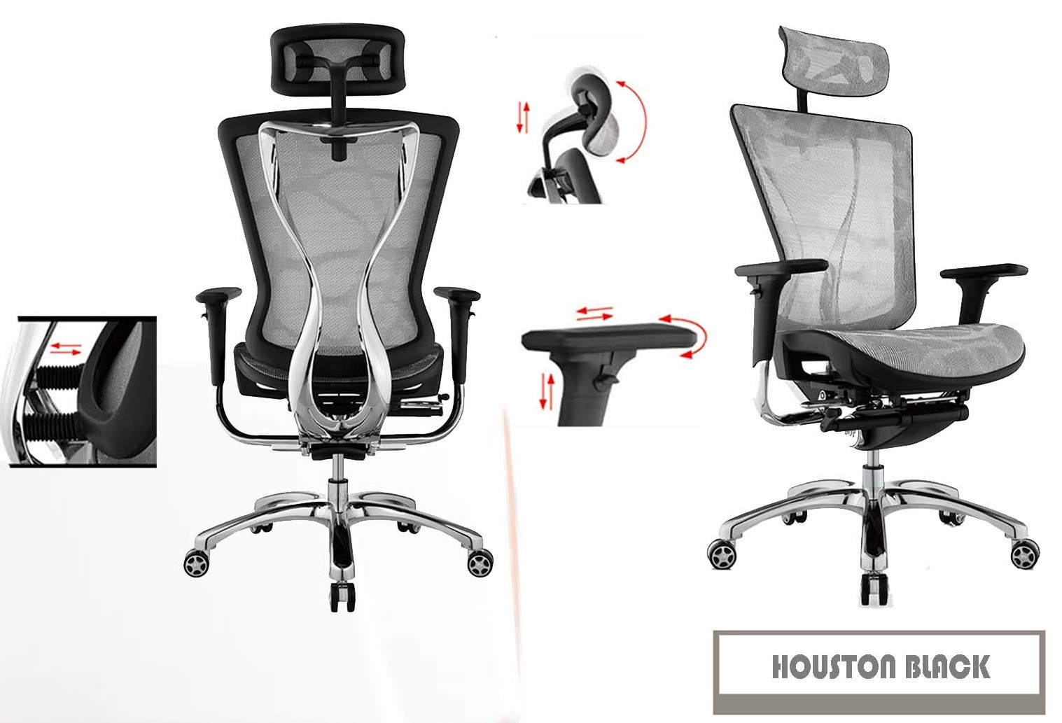 Kursi Kantor Direktur CARRERA HOUSTON BLACK