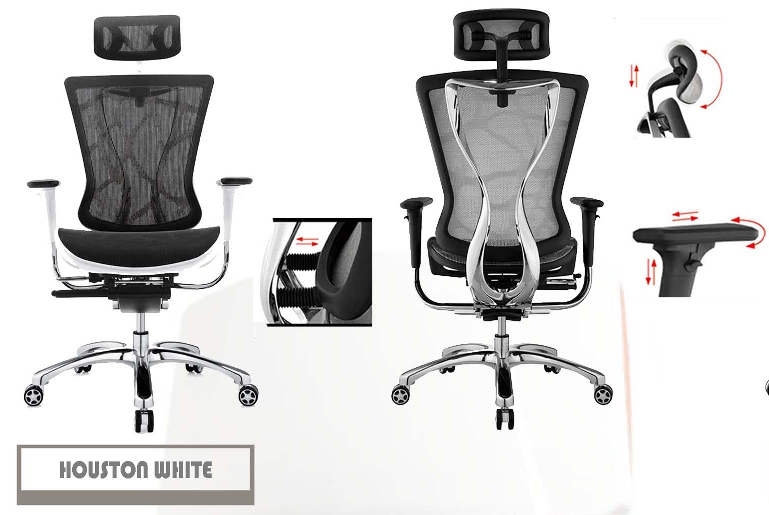 Kursi Kantor Direktur CARRERA HOUSTON WHITE