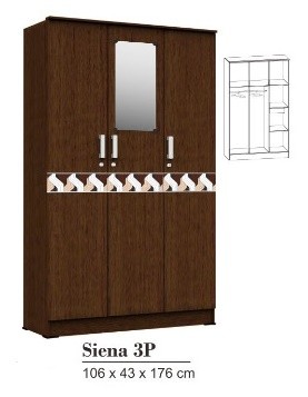 Lemari Pakaian Osiki Siena 3P