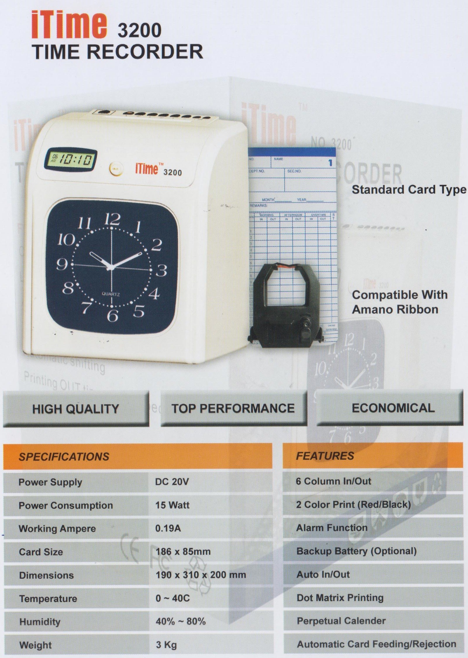 Mesin Absensi iTime 3200