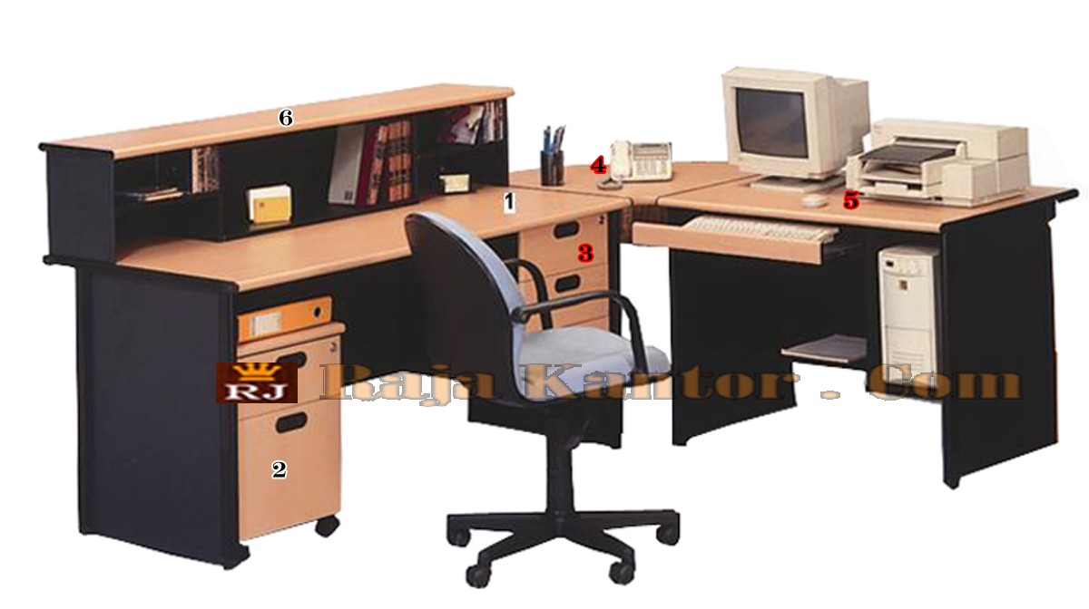 Meja Kantor Uno Classic Series Warna Beech