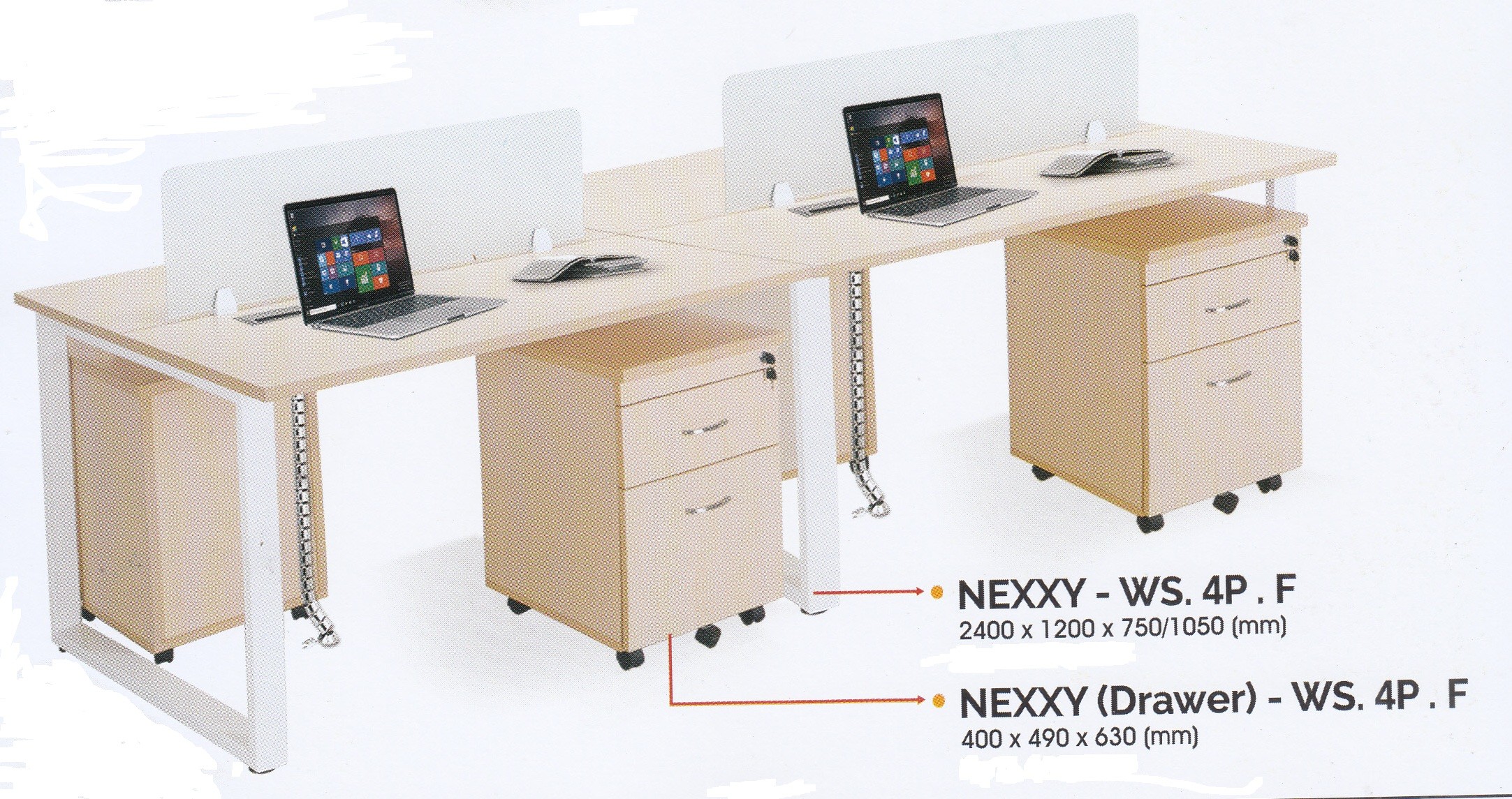 Meja Kantor Ichiko NEXXY - WS.4P.F