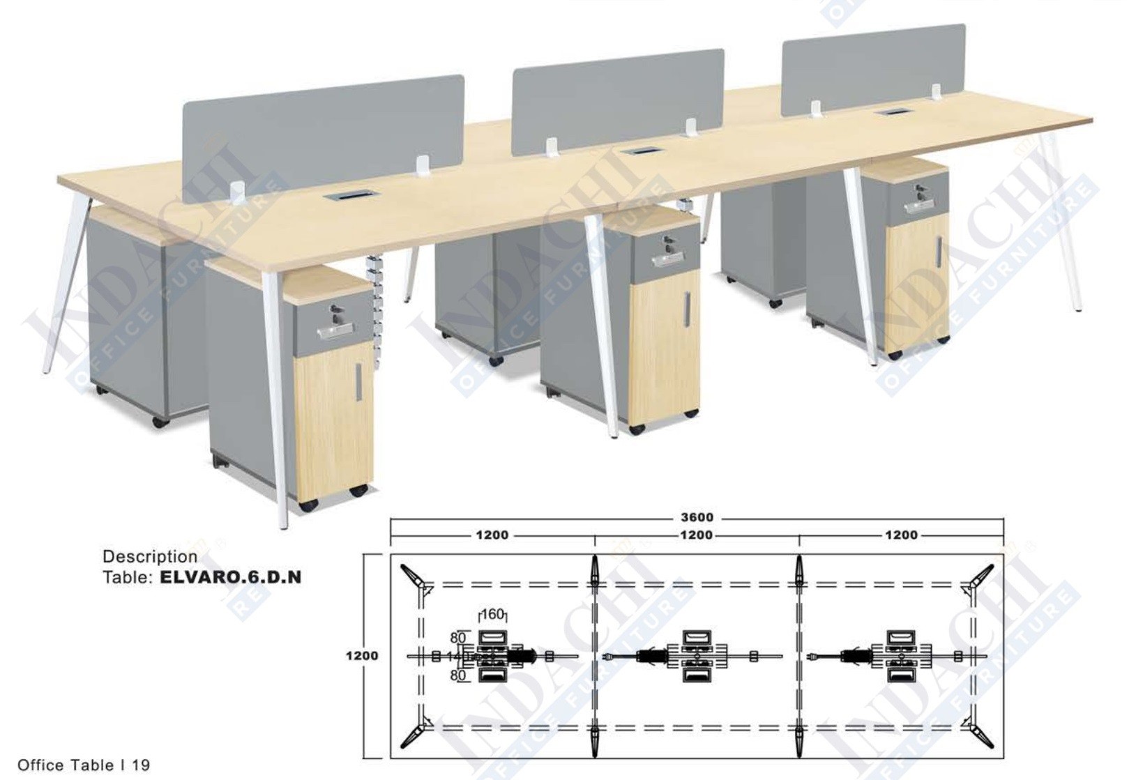 Partisi Kantor Indachi Elvaro 6 DN