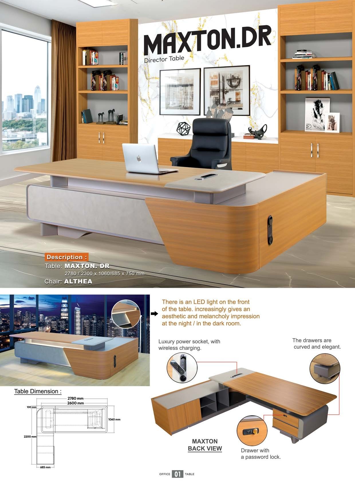 Meja Kantor Donati Maxton DR